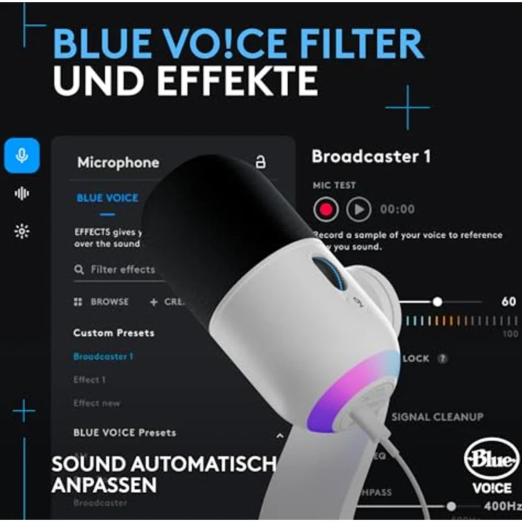 Logitech Yeti GX Dynamic RGB Gaming Mic with LIGHTSYNC - OFF WHITE - EMEA28-935 (Podcasting, Home-Studio) – Bild 4