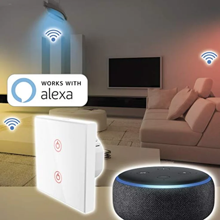 Hama Wi-Fi Wandschalter Alexa, Google Home – Bild 3