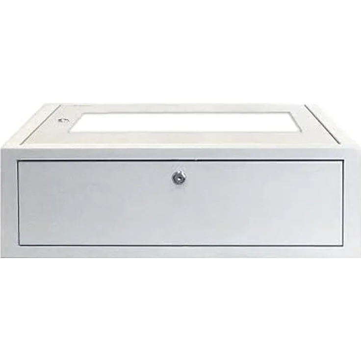 DSIT 3HE Wandschrank, Weiß Glastür, 185mm tief, abschließbar, vertikale Montage, max. Einbautiefe 230mm – Bild 5