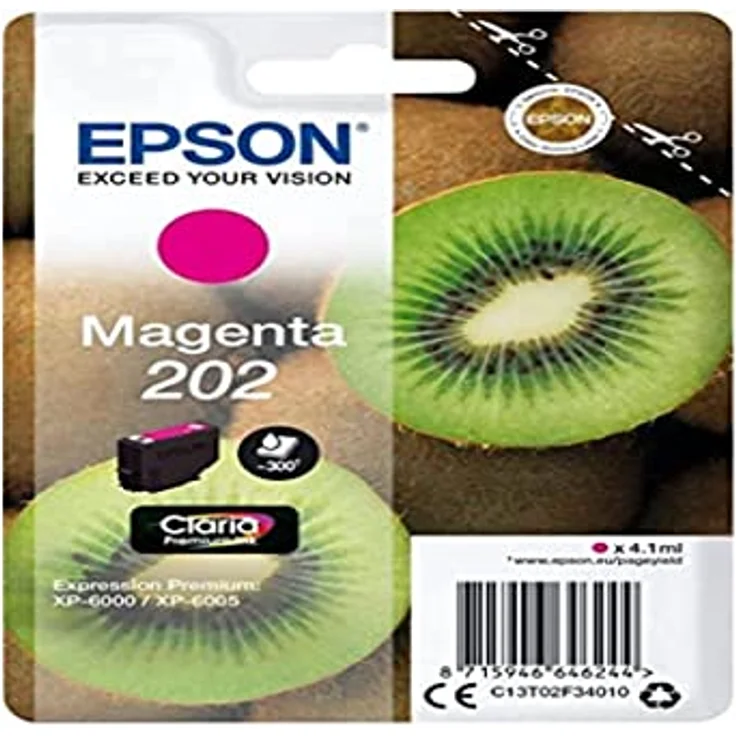 Epson 202 4.1 ml 300páginas Magenta Tintenpatrone  Tintenpatrone für Drucker (Epson, Magenta, Expression Photo xp-6000, xp-6005, 4,1 ml, 300 Seiten) – Bild 2