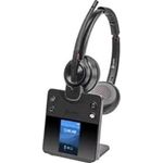 Poly Savi 8420 Office - Headset - On-Ear - DECT/Bluetooth - kabellos - aktive Rauschunterdrückung - Schwarz - Zertifiziert für Microsoft Teams
