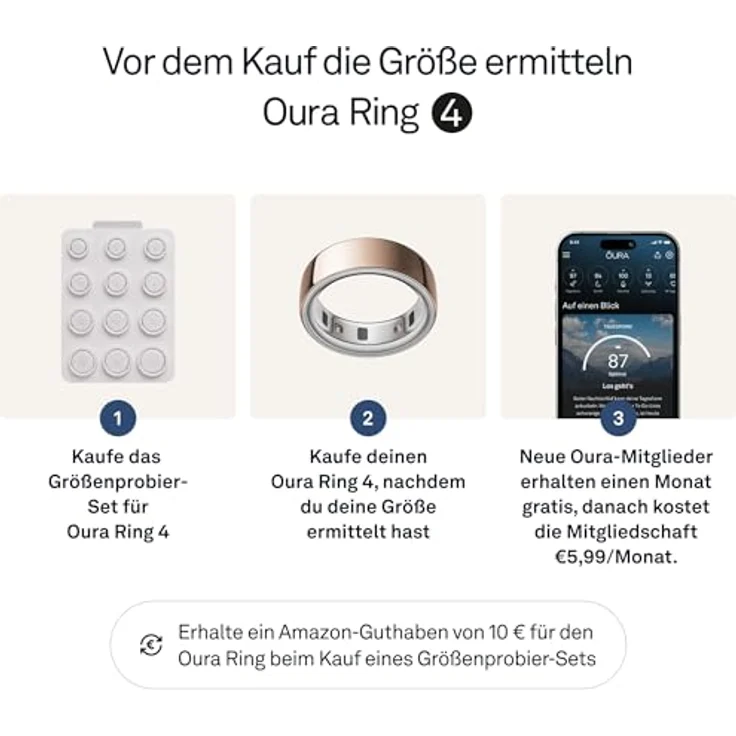OURA Ring 4, Smart Fitness-Tracker mit Smart Sensing, Größe 9, Rose Gold, bis zu 8 Tage Akkulaufzeit – Bild 3