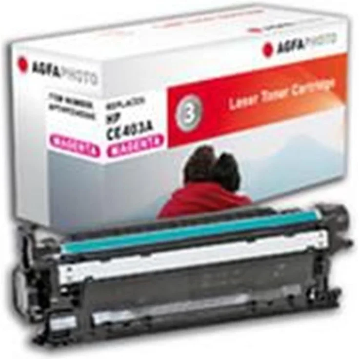 AGFAPHOTO APTHPCE403AE (M), Magenta Toner mit hoher Ergiebigkeit von bis zu 6000 Seiten, kompatibel mit HP Color LaserJet Druckern