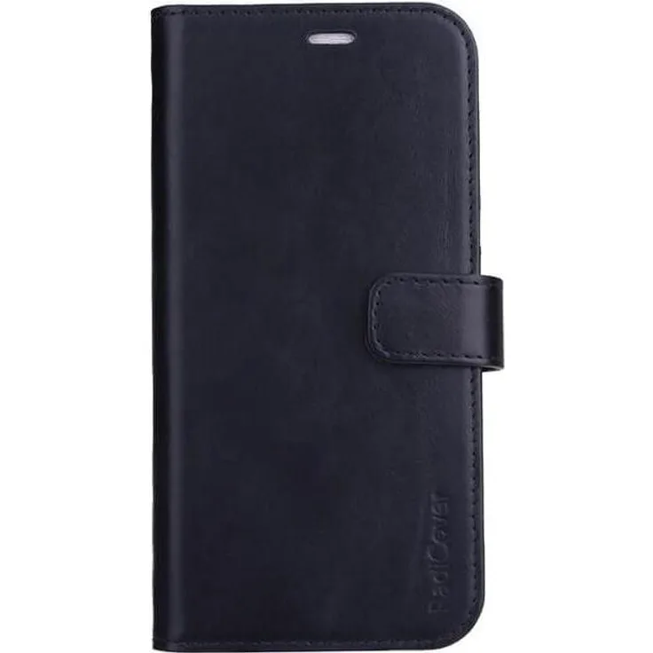 Radicover Mobilewallet Leather iPhone 13 Pro Max, strahlungsgeschützte 2-in-1 Hülle mit integrierter Geldbörse, Schwarz