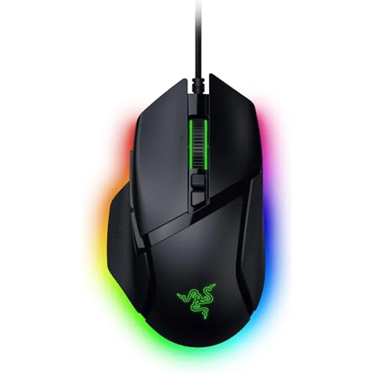 Razer Basilisk V3 35K - Ergonomische Gaming-Maus mit Focus Pro 35K Sensor (HyperScroll Tilt Wheel, 11-Zonen-Beleuchtung, optische Mausschalter Gen-3) Schwarz