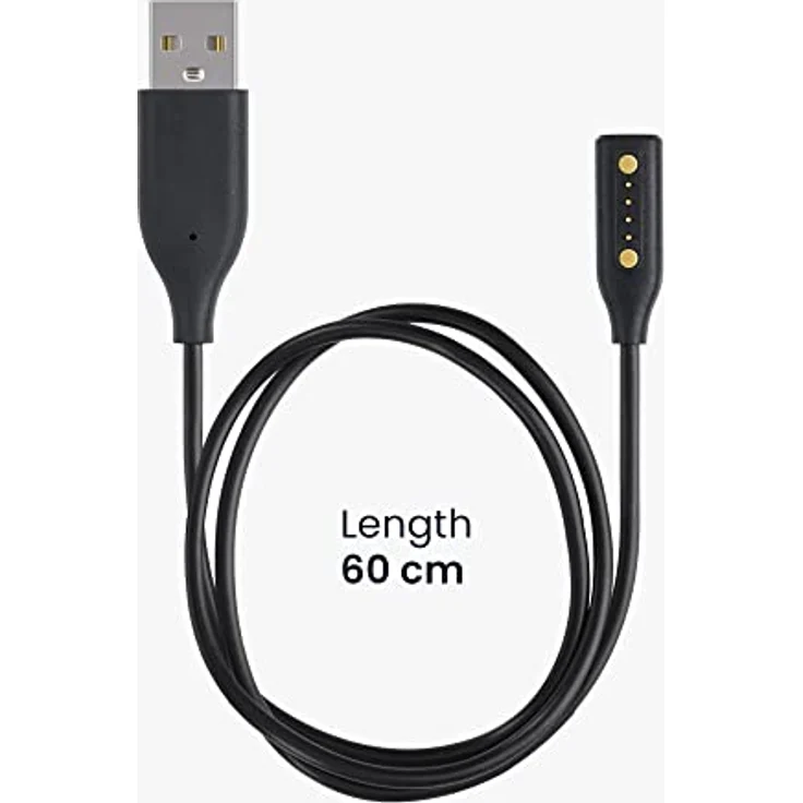 kwmobile USB Ladekabel für Bose Frames Rondo/Soprano/Soprano Style/Alto/Tenor, Schwarz - Praktisches Ersatzkabel mit schneller Ladegeschwindigkeit – Bild 4