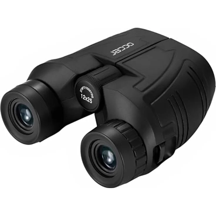 Occer Kompaktes Fernglas 12x25, Faltbares Design mit Nachtvision, Großes Okular, Einfacher Fokus für Vogelbeobachtung, Konzerte, Wandern, Reisen und Jagd, Wasserdicht – Bild 2