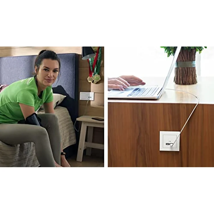 Merten MEG4366-0130 USB-Ladeeinsatz Typ C mit Power-Delivery, 65 W, für Unterputzmontage, mit Überlast- und Temperaturschutz – Bild 6