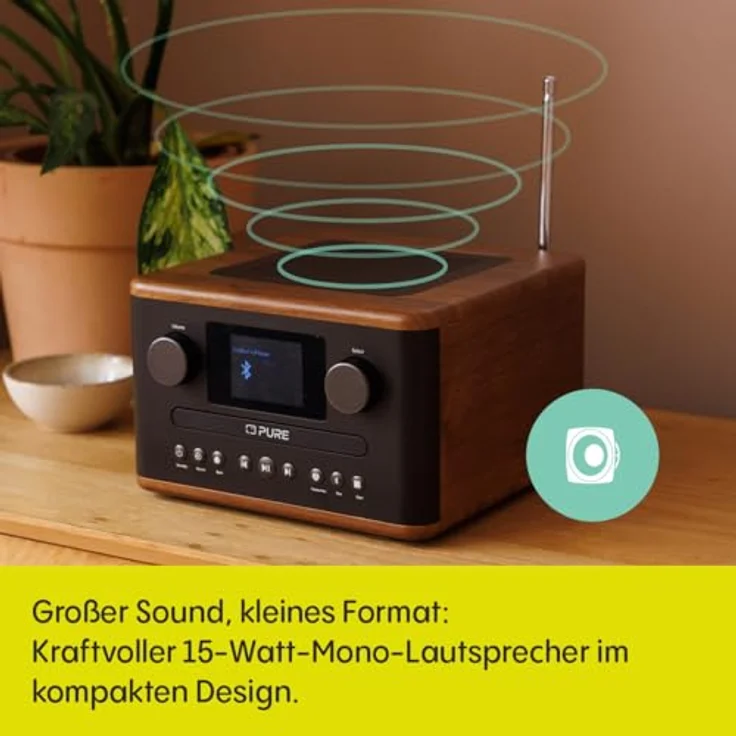 Pure Classic C-D4, Radio in Coffee Brown/Walnut EU/UK mit hochwertigem Klang – Bild 2