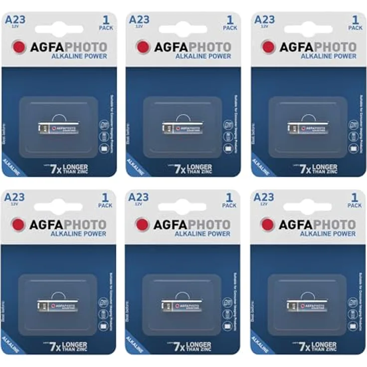 6er Pack AgfaPhoto A23 - 12 Volt Alkaline Batterie