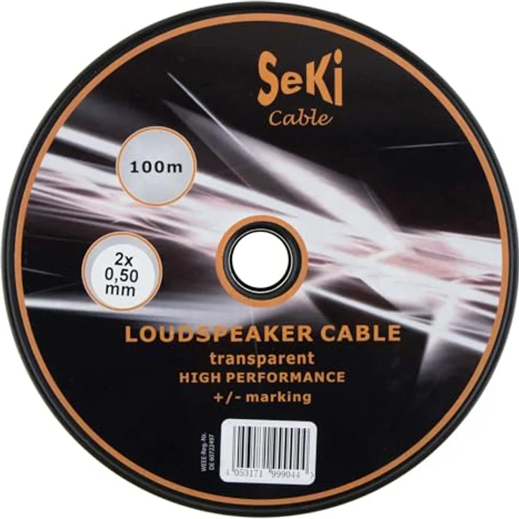 Lautsprecherkabel 2x0,50mm2 - 100m - transparent - CCA - Audiokabel - Boxenkabel – Bild 3