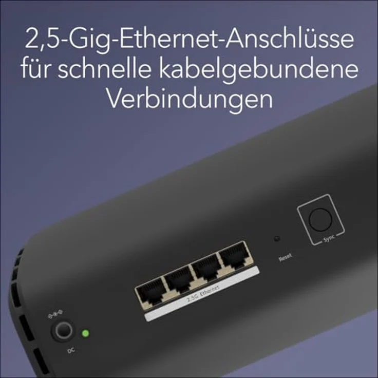 NETGEAR Orbi 870-Serie (RBE870B) Tri-Band WiFi 7-Mesh-Zusatzsatellit, bis zu 21 Gbit/s, Schwarz – Bild 5