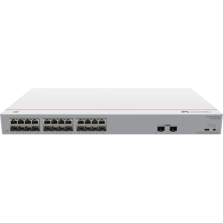 Huawei Ekit Switch S110-24LP2SR (24 Ports), Netzwerk Switch, Grau – Bild 1