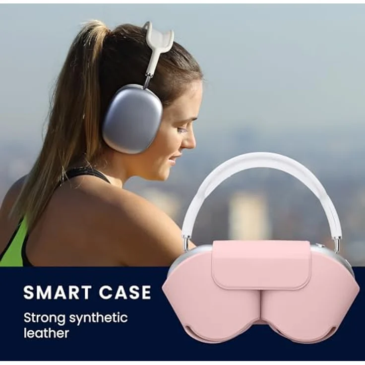 kwmobile Hülle für Apple AirPods Max/AirPods Max 2 - weiches Polyester Kopfhörer Cover, Sleep Mode kompatibel, Altrosa – Bild 3