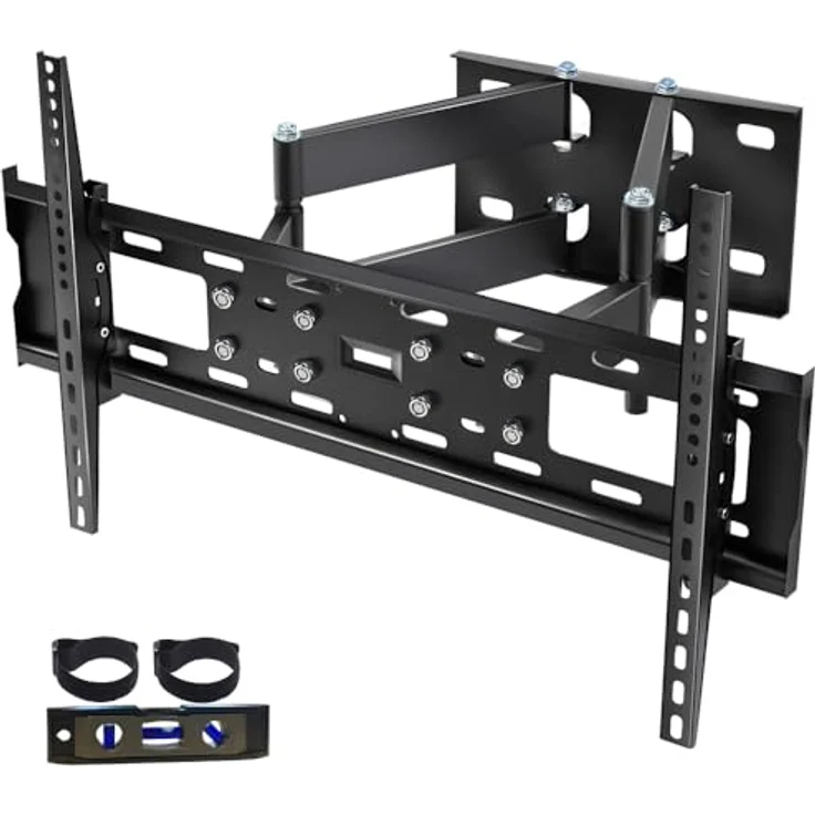 MK-Digital TV-Wandhalterung für 32-75 Zoll (81-189cm) Bildschirme bis zu 55kg Max VESA 600x400mm, LCD, LED Fernseher Wandhalterung Neigbar, Universal TV Halterung (Schwenkbar Neigbar 32-70 Zoll) – Bild 1