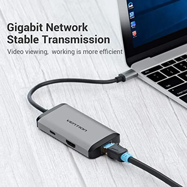 Vention CNCHB Dockingstation Silber mit 4K Auflösung und 87W PD Schnellladung – Bild 6