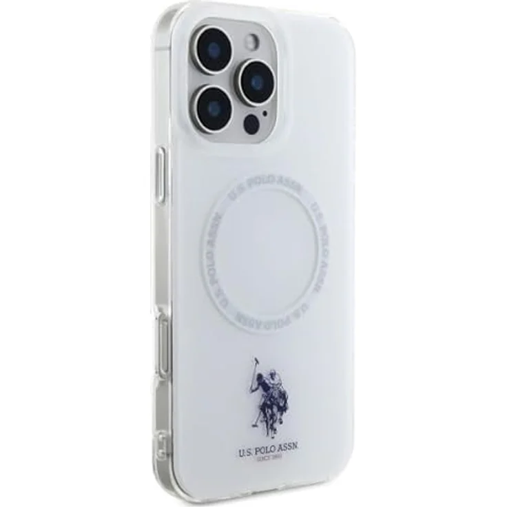 CG MOBILE US Polo USHMP16LHOCLDPW, iPhone 16 Pro Hülle 6.3" in weiß, IML Ring Hardcase aus TPU/PC mit MagSafe-Unterstützung – Bild 4