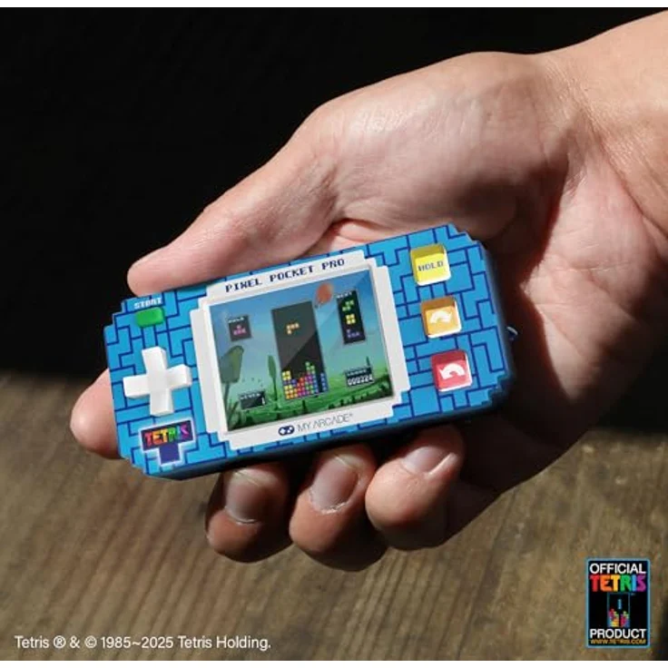 My Arcade Pixel Pocket Pro Tetris, tragbare Spielkonsole 5,08 cm (2), blau – Bild 3