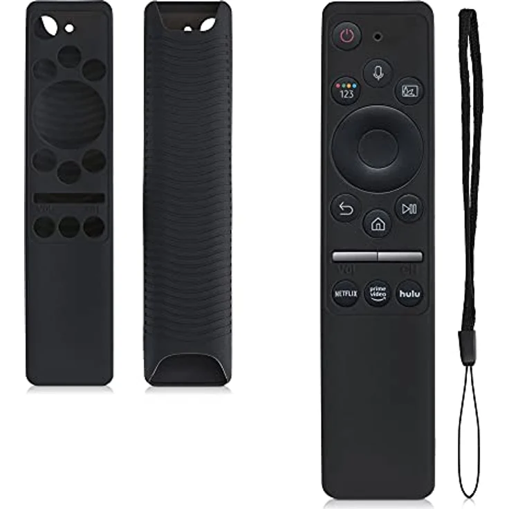 kwmobile Hülle Fernbedienung kompatibel mit Samsung BN59-01312A / BN59-01312B - Silikon Case für TV Zubehör in Schwarz – Bild 3