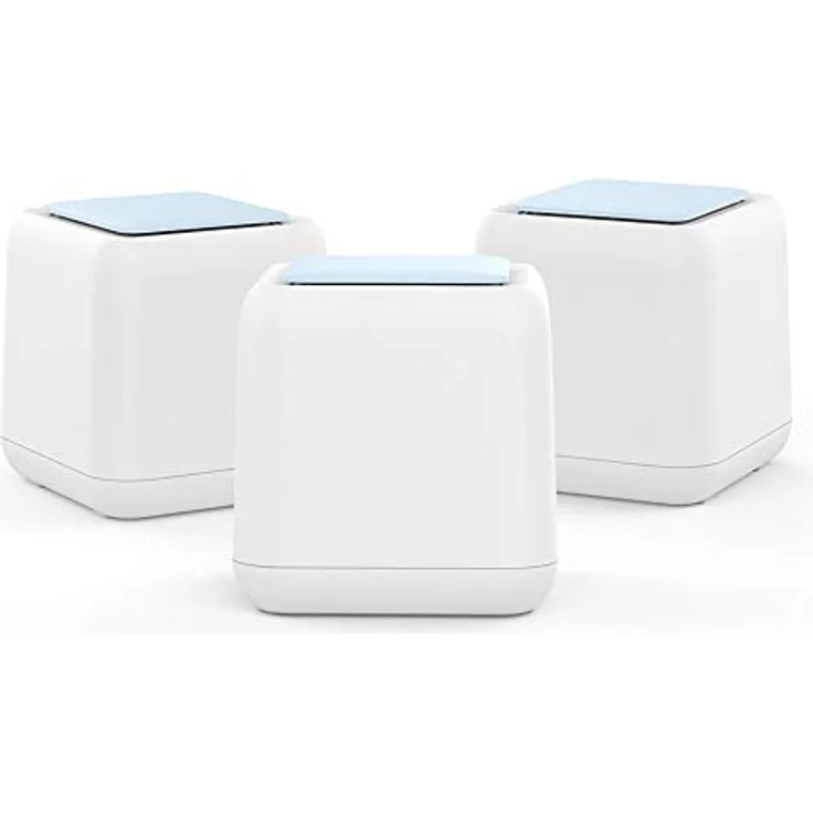 PNI Mesh-Systeme Wi-Fi GB1200 Gigabit mit vollständiger Abdeckung für 3-PC-Router und AP-Zugangspunkt, Schwarz – Bild 1