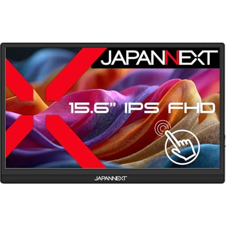 JapanNext JN-MD-i156F-T-LE Tragbarer Touchscreen Monitor 15.6" IPS Full HD (1920x1080), integrierte Lautsprecher, MiniHDMI, USB-C, G-Sync/FreeSync