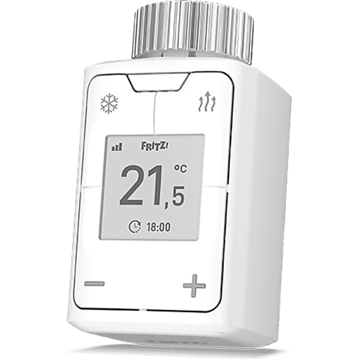 AVM FRITZ!Smart Thermo 302, Smarter Heizkörperregler mit E-Paper-Display, Fenster-auf-Erkennung und Energiesparfunktionen, Weiß