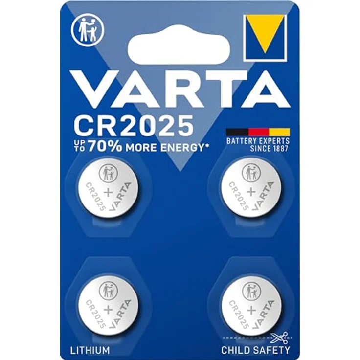Varta Lithium-Batterie CR2025 x 4 – Bild 2