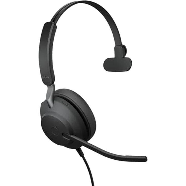 Jabra Evolve2 40 SE, schnurgebundenes Mono Headset mit USB-C/A, zertifiziert für UC-Plattformen, hohe Geräuschunterdrückung und komfortable Passform – Bild 1