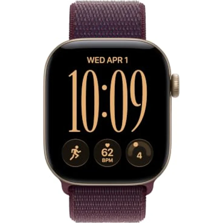 Apple Watch Sport Loop 42mm, atmungsaktives Nylongewebe mit Klettverschluss, Burgunder – Bild 3