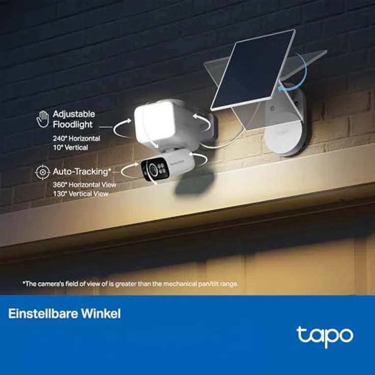 Tapo C615F KIT, 360° Solar Überwachungskamera Außen mit Akku, 2K 3MP, KI-Erkennung, 24/7 Aufnahme, 2-Wege-Audio, IP65, kompatibel mit Alexa & Google – Bild 5