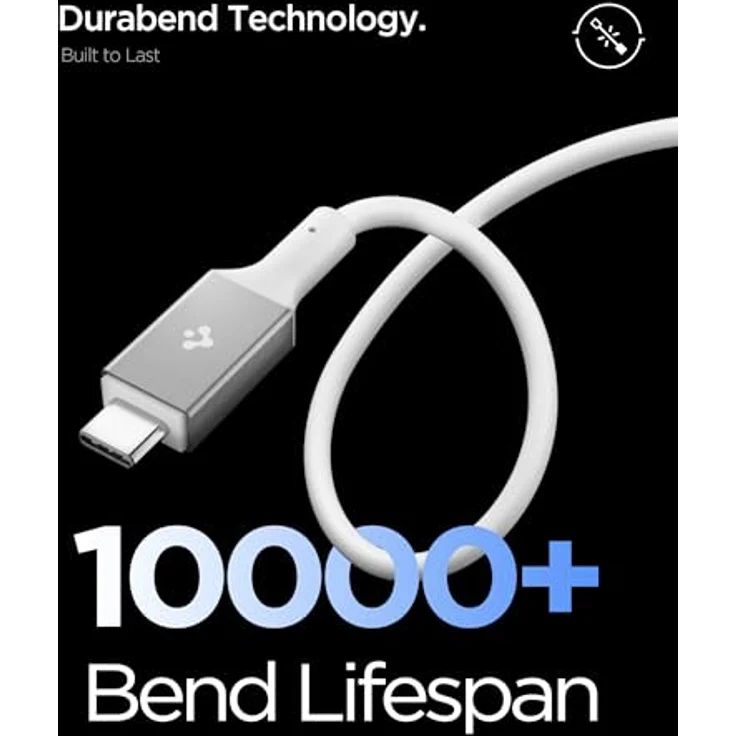 Spigen Essential USB C Kabel 240W PD Schnellladekabel [1,2m] USB-C auf USB-C 40Gbps mit E-Marker Chip für iPhone 17/16/15 Pro Max, Google Pixel 10, MacBook Pro/Air, Weiß – Bild 5