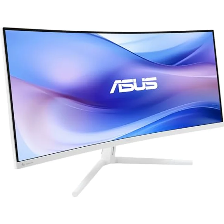 ASUS VU34WCIP-W 34 Zoll Eye Care Monitor (WQHD, 1500R Curved, 178° Weitwinkel-Panel, 100Hz, Luftionisator, USB-C PD 65W, Lautsprecher, HDMI, DisplayPort) – Bild 2
