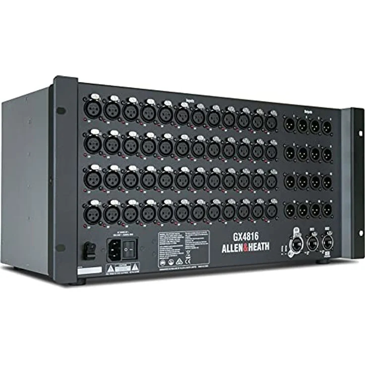 Allen & Heath GX4816, 96-kHz Studio- und Livemixer mit 48 Mikrofonvorverstärkern und 16 XLR-Line-Ausgängen, Schwarz – Bild 3
