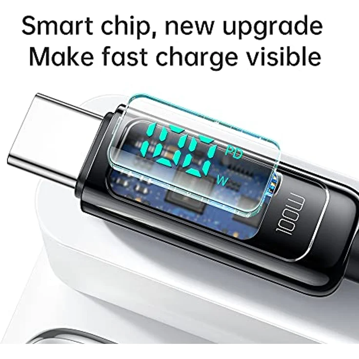 Mcdodo CA-8820 100W USB-C auf USB-C Kabel, 1,2m, schwarz, E-Marker Chip, 5A, langlebige Zink- und Nylonkonstruktion, schnell und sicher laden – Bild 4