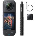 Insta360 X5 Auf Geht's-Bundle, wasserdichte 8K 360°-Action-Cam mit unsichtbarem Selfie-Stick-Effekt, 3 h Akku, FlowState-Stabilisierung und integrierten Windschutz