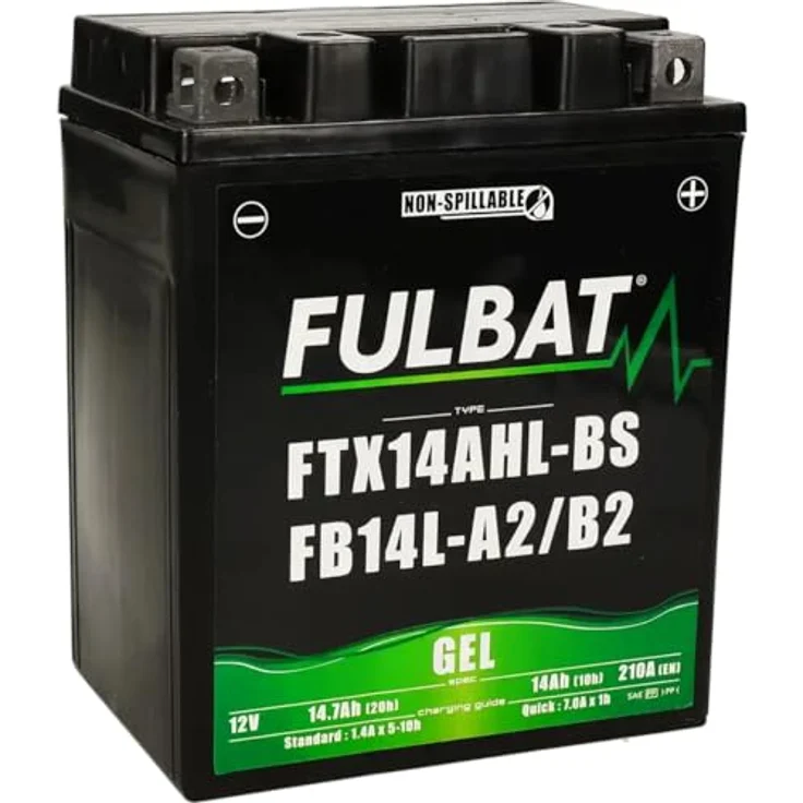 Fulbat FB14L-A2 GEL, wartungsfreie VRLA-Batterie, wasserdicht und für kaltes Wetter geeignet – Bild 1