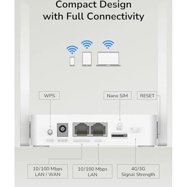 Cudy Neuer LT300 4G LTE WLAN-Router 300 Mbit/s, 2×2 MIMO, OpenVPN, WireGuard, Schwarz – Bild 5