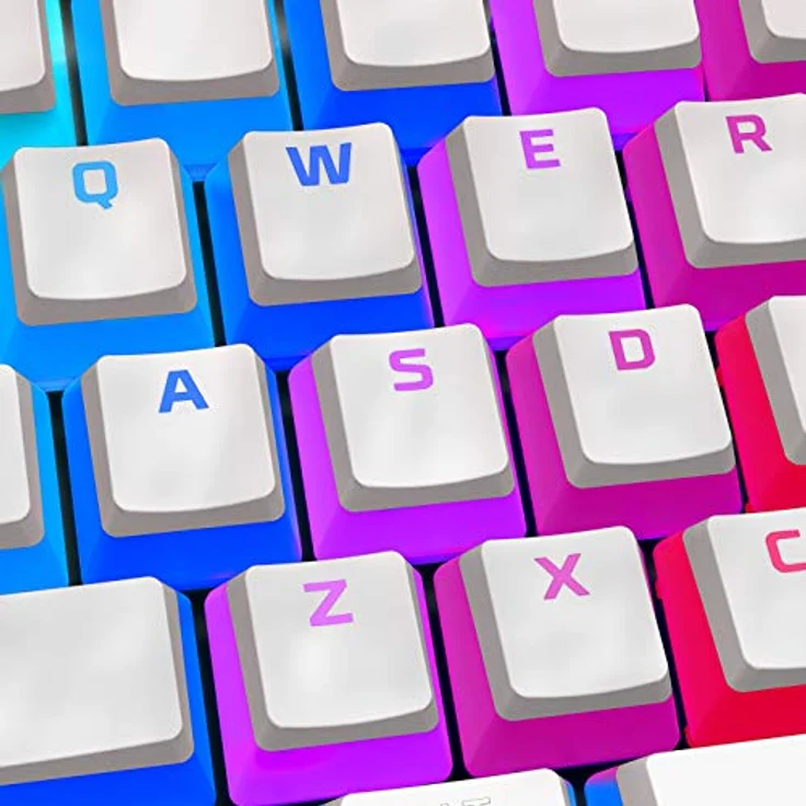 HyperX Pudding Keycaps – Vollständiger Tastensatz – PBT – Weiß – Transparentes Design, Hintergrundbeleuchtet, OEM Profil – Bild 4