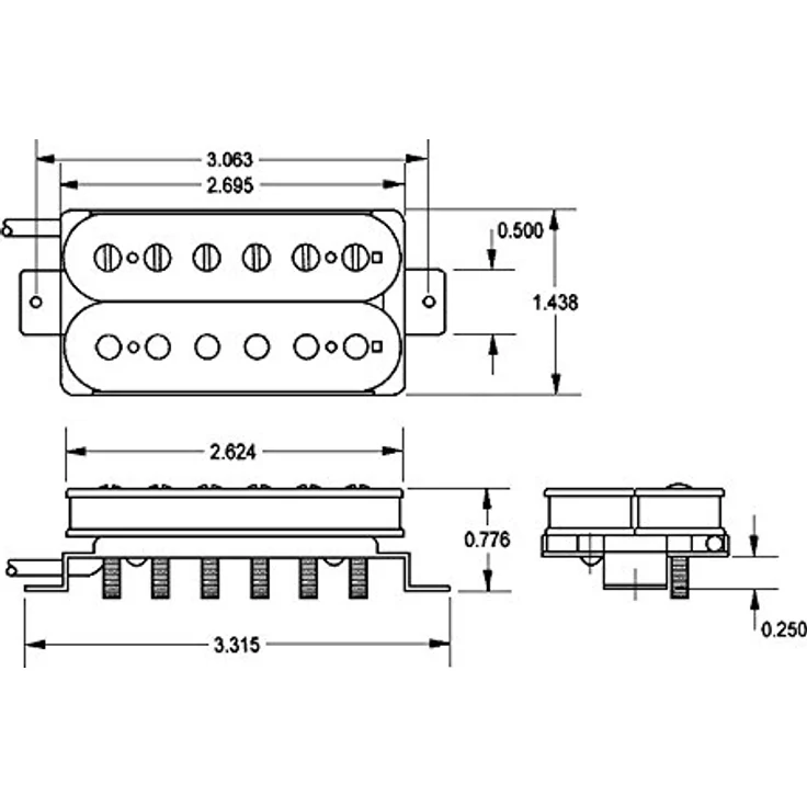 Seymour Duncan Pearly Gates Humbucker Set, moderate Ausgabe, Alnico II Magneten, schwarz – Bild 4