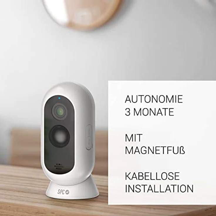 SPC Magnes 3 – WLAN-Überwachungskamera für den Außen- und Innenbereich mit wiederaufladbarem 9600 mAh-Akku, Nachtsicht, wasserdicht nach IP65, Bewegungserkennung und Zwei-Wege-Audio – Bild 3