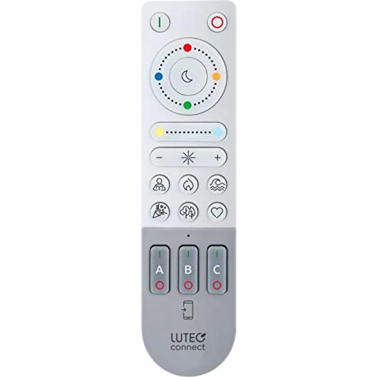 LUTEC Remote Fernbedienung,kompatibel m.LUTEC Connect Produkten & Tuya Produkten,Smart-Home Fernbedienung,Infrarot & Bluetooth,App-Steuerung