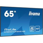 iiyama Prolite LH6541UHS-B1AG 164cm 64.5" Digital Signage Display VA LED Panel 4K UHD HDMI RS-232c RJ45 USB2.0 Mediaplayer 24/7 schwarz