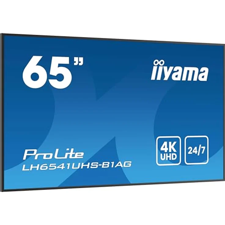 iiyama Prolite LH6541UHS-B1AG 164cm 64.5" Digital Signage Display VA LED Panel 4K UHD HDMI RS-232c RJ45 USB2.0 Mediaplayer 24/7 schwarz – Bild 1