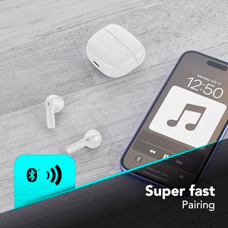 CELLULAR LINE Core, kabellose In-ear Kopfhörer mit Ladehülle und LED-Anzeige, Bluetooth, Weiß, bis zu 16 Stunden Wiedergabezeit – Bild 6