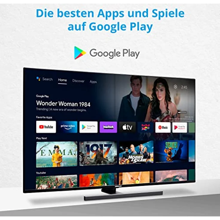 MEDION X14339 (MD 30059) 108 cm (43 Zoll) QLED Fernseher in Schwarz (Android TV, 4K Ultra HD, Dolby Vision HDR, Dolby Atmos, Netflix, Prime Video, Google Chromecast & Assistant) – Bild 3