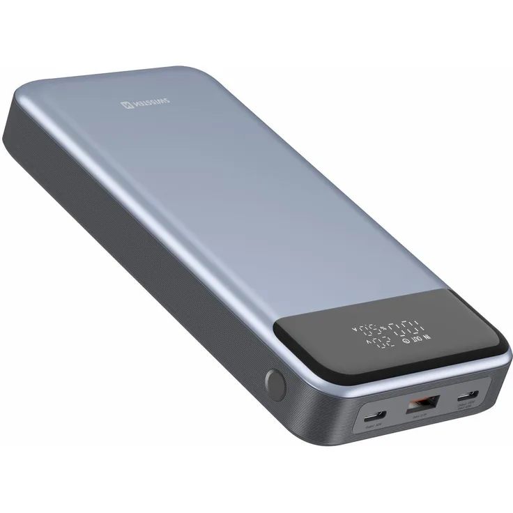 Swissten Power Bank 30000 mAh, 133W Power Delivery, 2x USB-C, USB-A, tragbar, Schwarz