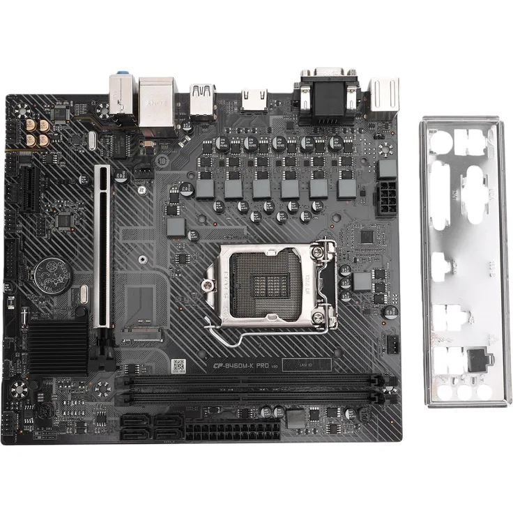 Lixada B460M-K PRO Mainboard für Intel CPUs der 10. Generation, LGA 1200, 2x DDR4-Slots, bis zu 64 GB, M.2 und SATA RAID-Unterstützung, schwarz