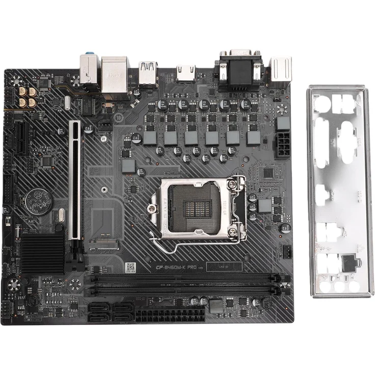 Lixada B460M-K PRO Mainboard für Intel CPUs der 10. Generation, LGA 1200, 2x DDR4-Slots, bis zu 64 GB, M.2 und SATA RAID-Unterstützung, schwarz
