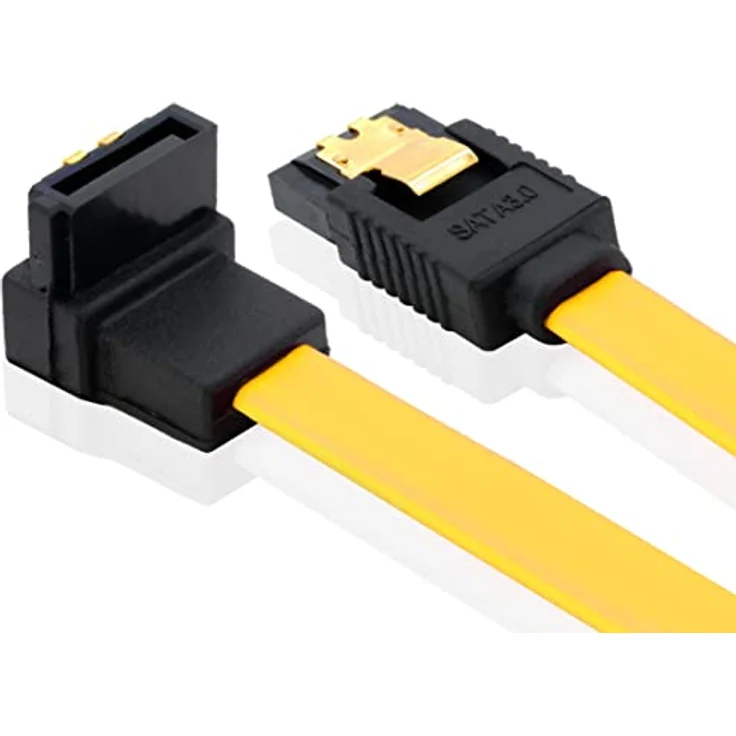 BIGtec BIG1997 0,2m HDD S-ATA Kabel gelb gerade/unten Kontakte vergoldet – Bild 4