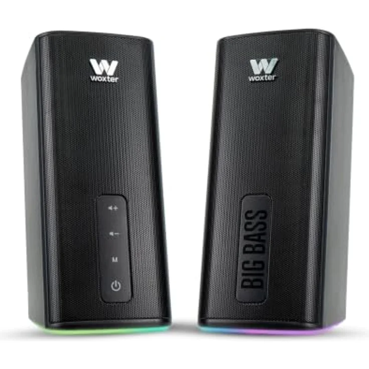 Woxter Big Bass 140 BT, 2.0-Lautsprecher mit Bluetooth 5.0, 20 W Leistung, RGB-Beleuchtung, AUX-Eingang – Bild 9